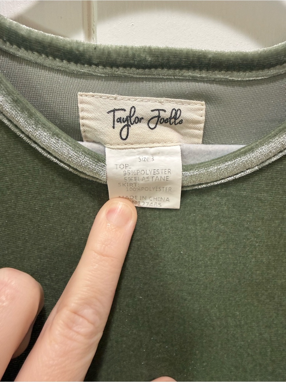 Taylor Joelle Hi-Lo Velvet Tulle Dress - 3T - Picture 3 of 3